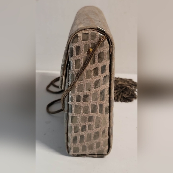 RARE Rafael Sanchez Suede Leather Crossbody BUDDHA stone charm, beads & tassels - Picture 11 of 15